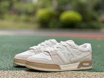 Fendi Match White suede low tops
