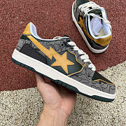 A Bathing Ape Bape SK8 Sta Grey Mustard Yellow - 3