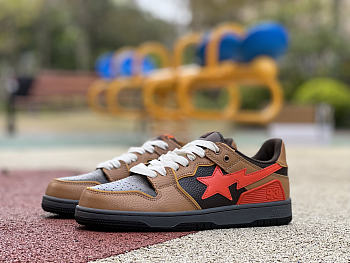 A Bathing Ape Bape SK8 Sta Brown Orange
