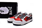 A Bathing Ape Bape SK8 Sta White Red - 2