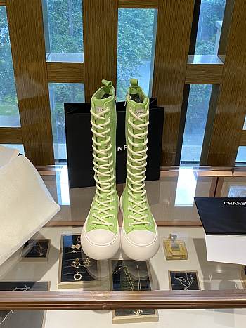 Chanel sneaker high boots