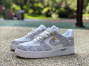 Giày Louis Vuitton x Nike Air Force 1 Low By Virgil Abloh ‘Grey’ - 1