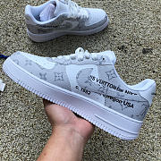 Giày Louis Vuitton x Nike Air Force 1 Low By Virgil Abloh ‘Grey’ - 5