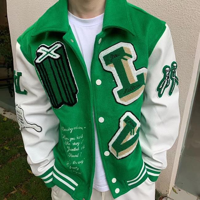 LV VARSITY LEATHER JACKET - 1