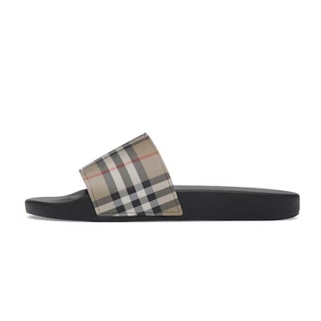 Burberry Embossed Logo Slides Archive Beige - 1