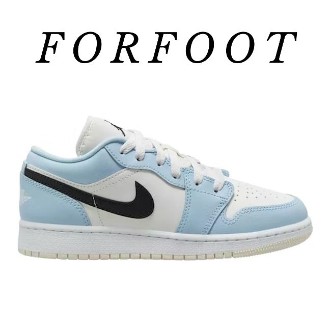 Air Jordan 1 Low Ice Blue Black (GS) - 554723-401 - 1