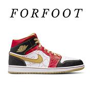 Jordan 1 Mid XQ White Black Sport Red  DV0576-176 - 1