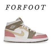 Nike Air Jordan 1 Mid GS Pastel Grind DJ0338-100 - 1