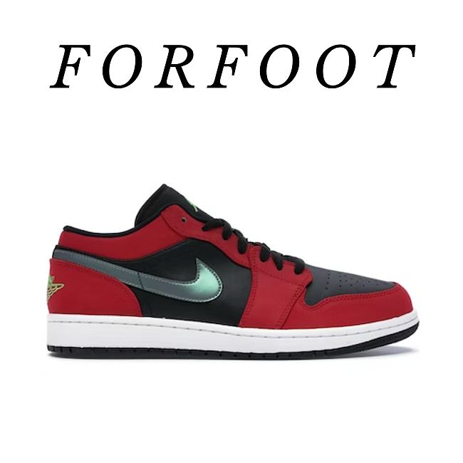 Air Jordan 1 Low Black Green Pulse Gym Red 553558-036 - 1