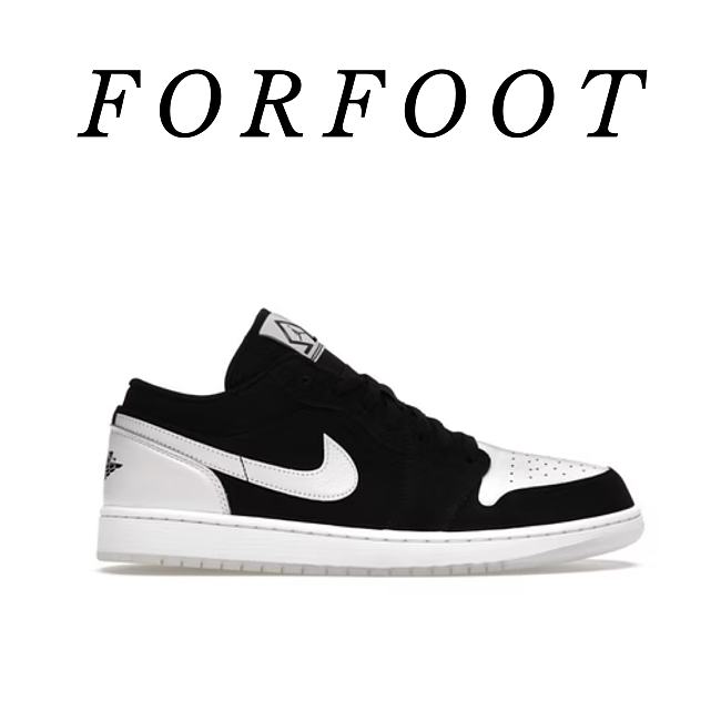 Air Jordan 1 Low Black White Diamond DH6931-001 - 1