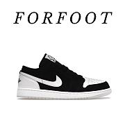 Air Jordan 1 Low Black White Diamond DH6931-001 - 1