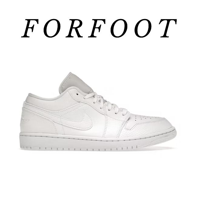 Air Jordan 1 Low Triple White Tumbled Leather 553558-130 - 1