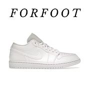 Air Jordan 1 Low Triple White Tumbled Leather 553558-130 - 1