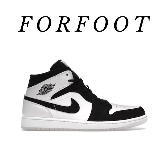 Air Jordan 1 Mid White Black Diamond DH6933-100 - 1