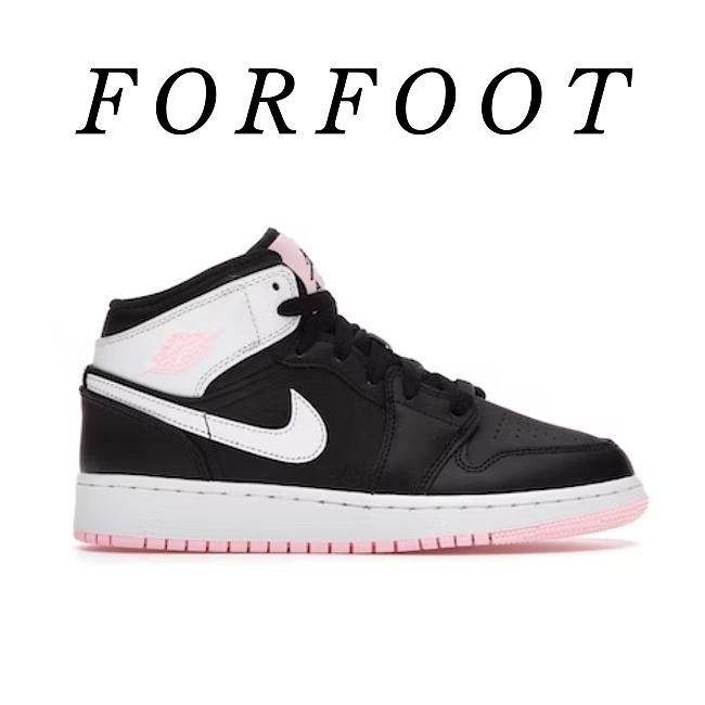 Air Jordan 1 Mid Arctic Pink Black (GS) 555112-061 - 1