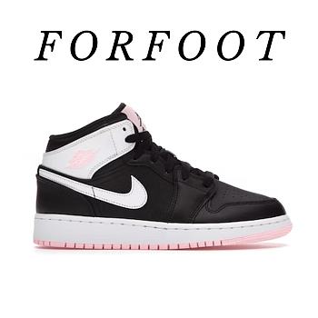 Air Jordan 1 Mid Arctic Pink Black (GS) 555112-061