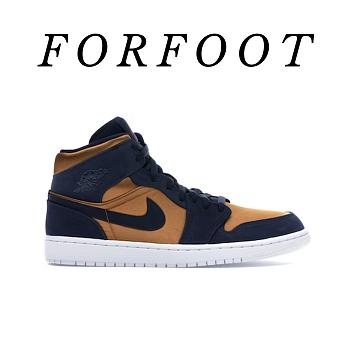 Nike Air Jordan 1 Mid SE Premium 'Stain Gold' 852542-401