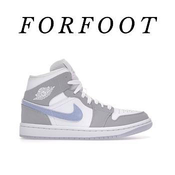 Air Jordan 1 Mid Wolf Grey Aluminum (W) BQ6472-105