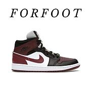 Air Jordan 1 Mid Wine Red Black White CZ4385-016 - 1