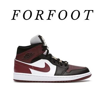 Air Jordan 1 Mid Wine Red Black White CZ4385-016