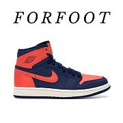 Air Jordan 1 Retro High Blue Void Turf Orange (W) AH7389-408 - 1