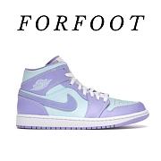 Air Jordan 1 Mid Purple Aqua 554724-500 - 1