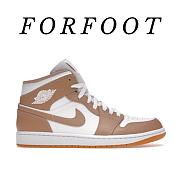Air Jordan 1 Mid Tan Gum 554724-271 - 1