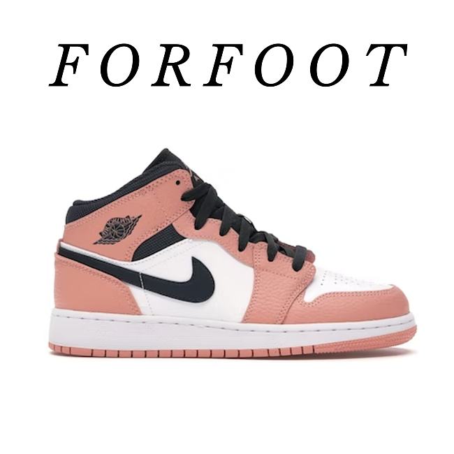 Nike Air Jordan 1 Mid Pink Quartz (GS) 555112-603 - 1