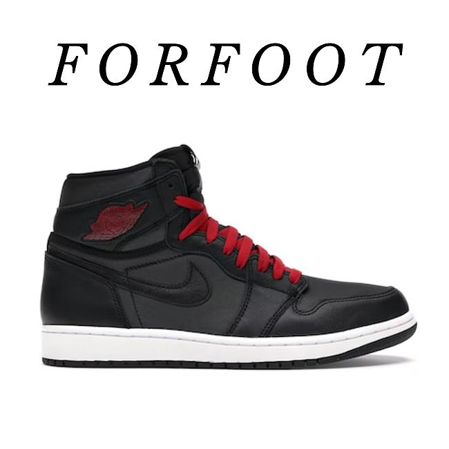 Nike Air Jordan 1 Retro High Black Satin Gym Red 555088-060 - 1