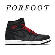 Nike Air Jordan 1 Retro High Black Satin Gym Red 555088-060 - 1