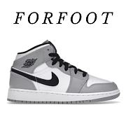 Air Jordan 1 Mid Light Smoke Grey (GS) 554725092 - 1