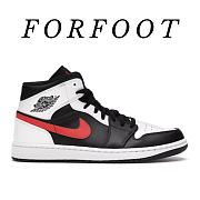 Air Jordan 1 Mid Black Chile Red White 554724075 - 1