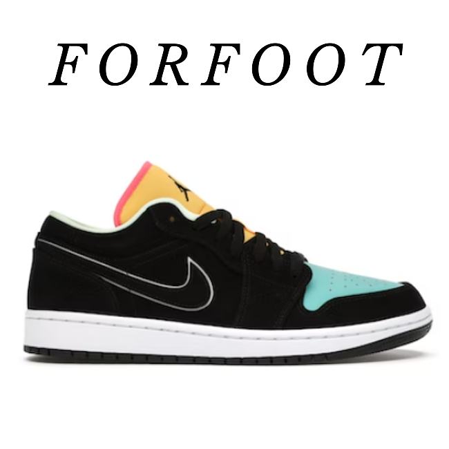 Air Jordan 1 Low Black Aurora Green Laser Orange CK3022013 - 1