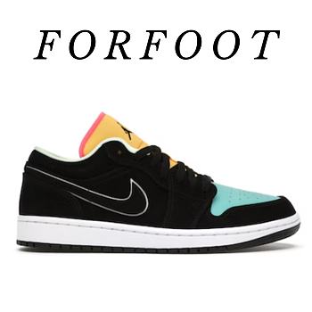 Air Jordan 1 Low Black Aurora Green Laser Orange CK3022013