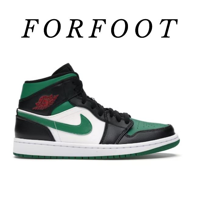 Air Jordan 1 Mid Green Toe 554724-067  - 1