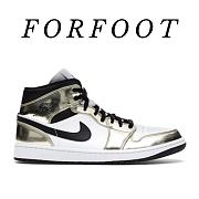 Air Jordan 1 Mid Metallic Gold Black White DC1419-700 - 1