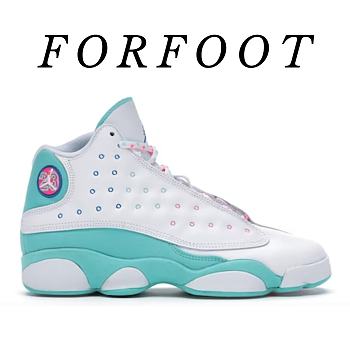 Nike Air Jordan 13 Retro White Soar Green Pink (GS) 439358-100
