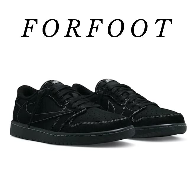 New Travis Scott x Air Jordan 1 Low OG Black and White Line Barb - DM7866-100 - 1