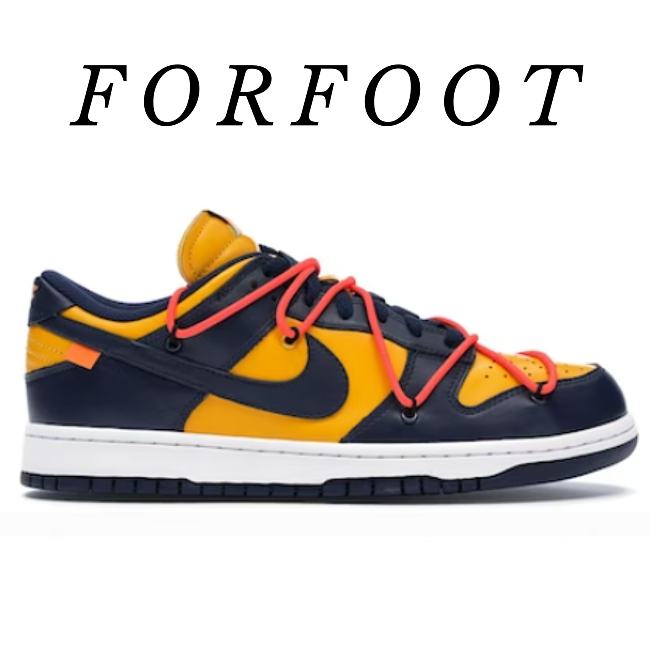 Nike Dunk Low Off-White University Gold Midnight Navy CT0856-700 - 1