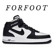 Nike Air Force 1 Mid Stussy Grey Black DJ7840-002 - 1