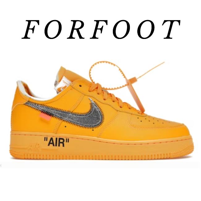 Nike Air Force 1 Low OFF-WHITE University Gold Metallic Silver DD1876-700 - 1