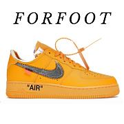 Nike Air Force 1 Low OFF-WHITE University Gold Metallic Silver DD1876-700 - 1