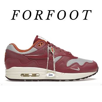 Nike Air Max 1 Patta Waves Rush Maroon (with Bracelet)  DO9549-001