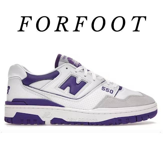 NEW BALANCE 550 WHITE PURPLE BB550WR1 - 1