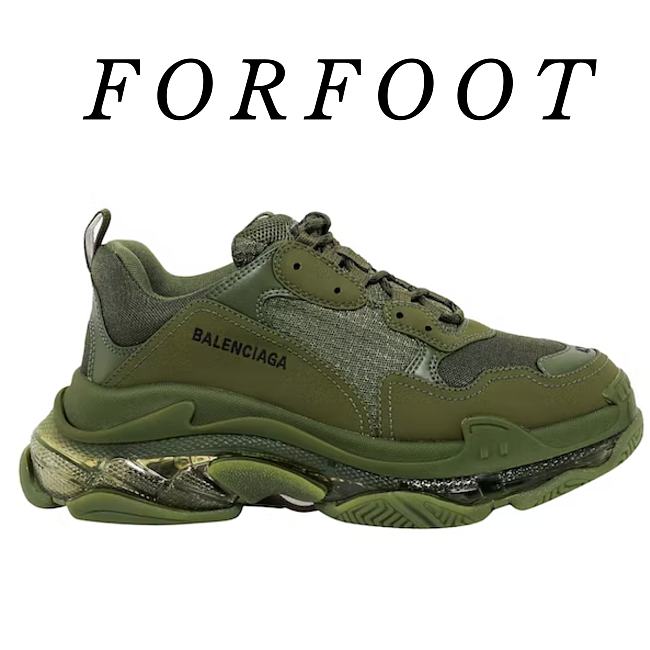 Balenciaga Triple S Clear Sole Dark Green 541624W2GA12325 - 1