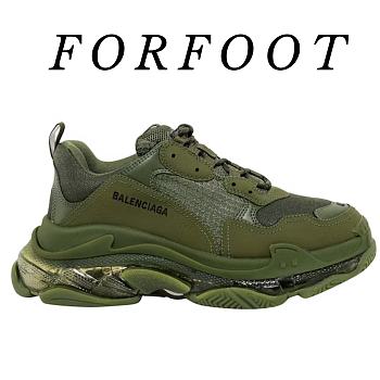 Balenciaga Triple S Clear Sole Dark Green 541624W2GA12325