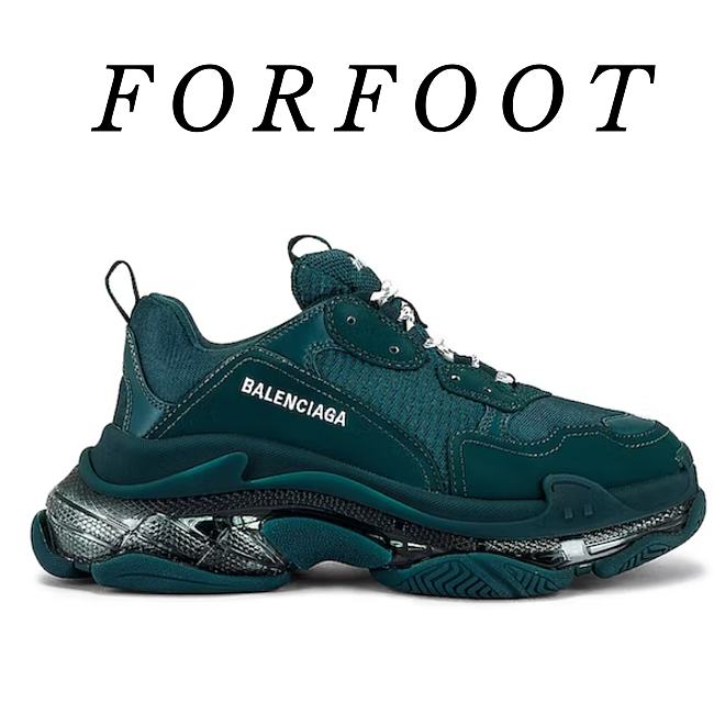 Balenciaga Triple S Clear Sole Full Dark Green 541624W2GA13210 - 1