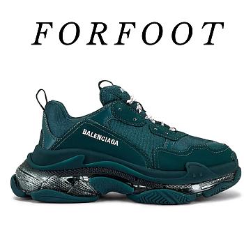 Balenciaga Triple S Clear Sole Full Dark Green 541624W2GA13210