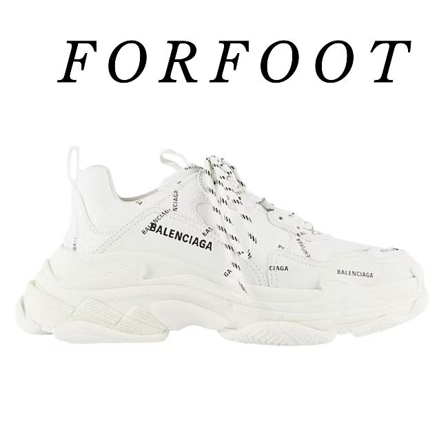 Balenciaga Triple S Clear Sole All White Logo  524039W09E12021 - 1