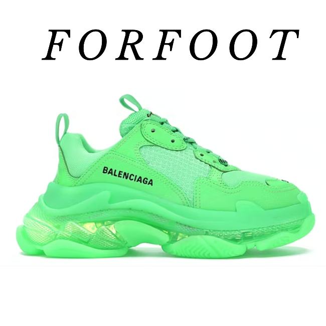 Balenciaga Triple S Neon Green Clear Sole 544351 W09OL 3801 - 1